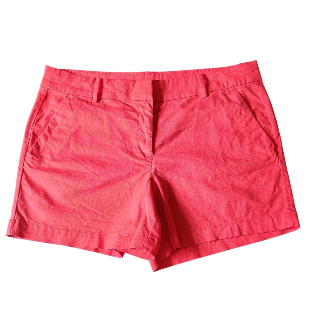 Nautica‎  Preppy Womens Red Chino Bermuda Shorts Coastal Stretch Cotton 12